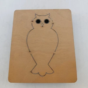 Owl #1 Bird Animal Ellison Educational Equipment Accucut Wood Dies 6"x5"  - Picture 1 of 3