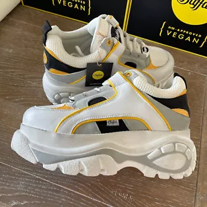 Buffalo 1339-14 Vegan Nappa Grey / White / Black - Gr. 41 bis 44 - Plateauschuhe - Bild 1 von 9