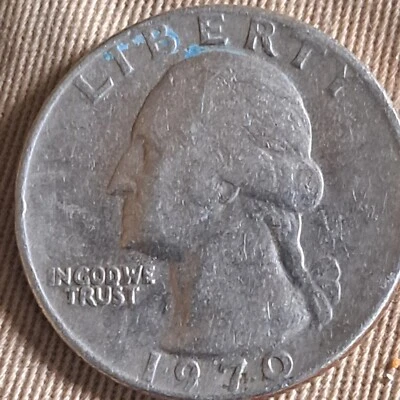 1970 No Mint Mark Washington Quarter - Image 1 of 2