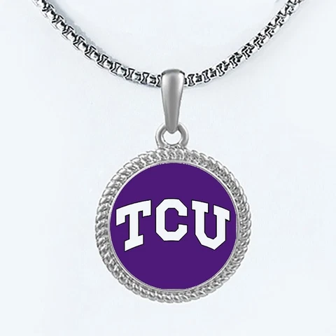 TCU Horned Frogs Mens Womens 20" Lnk Chain Pendant Necklace w Gift Pkg D22 Cover