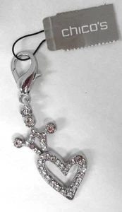ENCANTO DE PERRO CHICO'S HEART PLATA NUEVO CON ETIQUETAS $15 - Imagen 1 de 2