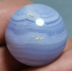 Echte natürliche blaue Spitze Achat Kristallkugel Kugel Kristall Heilung Reiki Stein - Bild 1 von 10