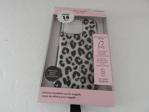 Nueva funda rígida defensiva Kate Spade para iPhone 14 Pro transparente/ciudad leopardo - Imagen 1 de 7