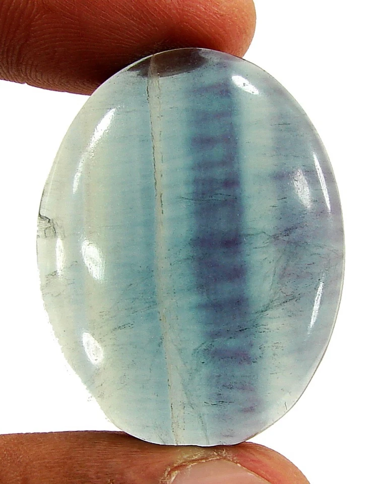 Piedra preciosa fluorita azul natural de 67,00 quilates piedra cabujón - 11586 Foto 1 de 2