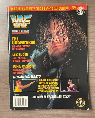 WWF Wrestling Magazine THE UNDERTAKER July 1993 - Merchandise Catalog & Poster Cover