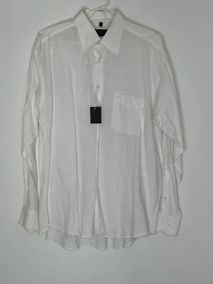 Pierre Cardin Paris Mens Shirt Size XL Long Sleeve Button Collared Linen/Cotton - Image 1 of 4