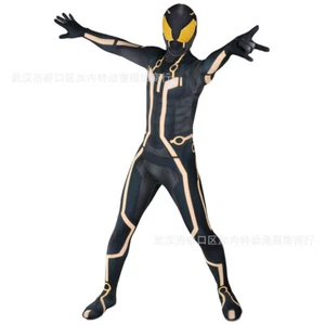 Tron Legacy Jumpsuit Sam Flynn Cosplay Costume Superhero Bodysuit Halloween Prop - Picture 1 of 11