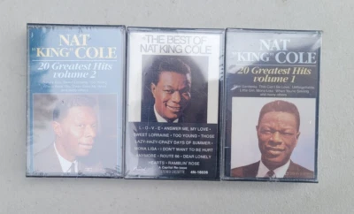 New Set of 3 The Best of Nat King Cole Greats Hits Vol 1 & 2 I & II Cassette - Image 1 of 4