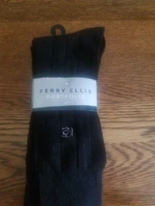 Perry Ellis Portfolio schwarze Herrensocken 4 Paar - Bild 1 von 4