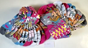 12 PAIRS GIRLS DISNEY FROZEN MULTICOLOR NO SHOW/ANKLE SOCKS SIZE 4-6 LL147 - Picture 1 of 1