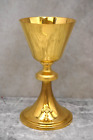 Older Used Gold Plated Church Chalice, 7 1/2" ht. (CU536)