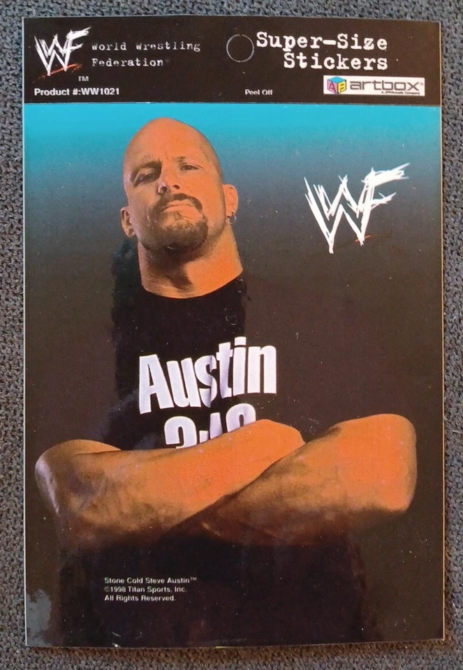 💥1️⃣9️⃣9️⃣8️⃣ WWF Wrestling Stone Cold Steve Austin Sticker AUSTIN 3:16 WWE SCU - Image 1 of 1