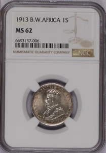 1913 British West Africa 1 Shilling NGC MS62. 6 this grade. Free shipping. - Picture 1 of 2