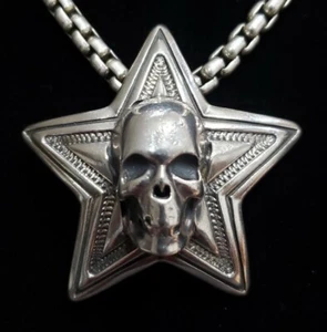 Collar colgante de calavera Cody Sanderson plata esterlina 925 de 20" navajo jinete nocturno - Imagen 1 de 11