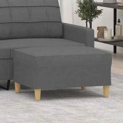 VidaXL Poggiapiedi Grigio Scuro 70x55x41 cm in Tessuto - Immagine 1 di 4
