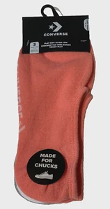 3-Pair New Converse Women's Flat Knit Ultra Low Socks White Gray Pink Size 4-10 - Picture 1 of 4