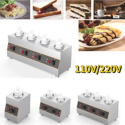 1/2/3/4 Bottles Commercial Electric Sauce Warmer Jam Cheese Heat Melter Machine - Image 1 of 4