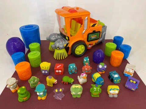 The Trash Pack -Trashies Bulk with Street Sweeper Vehicle Bins & Figures Lot Cover