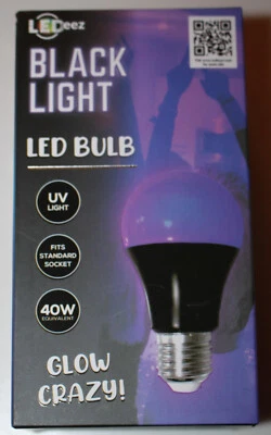 LEDeez UV Black Light LED Bulb 6 W (40W) Glow Crazy LED Light Bulb NEW - Image 1 of 2