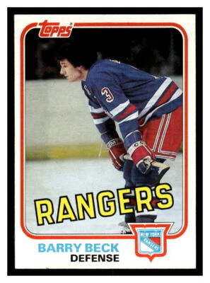1981 Topps #3 Barry Beck - New York Rangers - Image 1 of 2