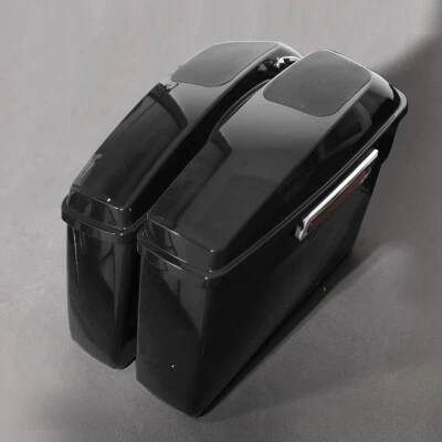 Vivid Black Hard Saddlebags w/ 6x9" Speaker Lid Fit For Harley Touring 2014-2023 - Imagem 1 de 4