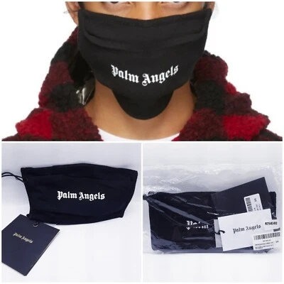 NEW Palm Angels Authentic Black White Logo Face Mask One Size Adjustable  - Image 1 of 4