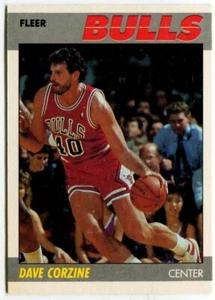 1987-88 Fleer #22 Dave Corzine Chicago Bulls - Rookie Card - Picture 1 of 2