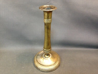 Ancien bougeoir en laiton de style Empire 19ème french antique candelabra - Photo 1/4