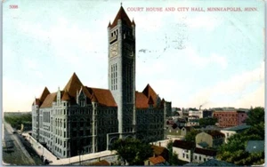 Court House and City Hall MINNEAPOLIS, Minnesota MN c1911 - Postal - Imagen 1 de 2