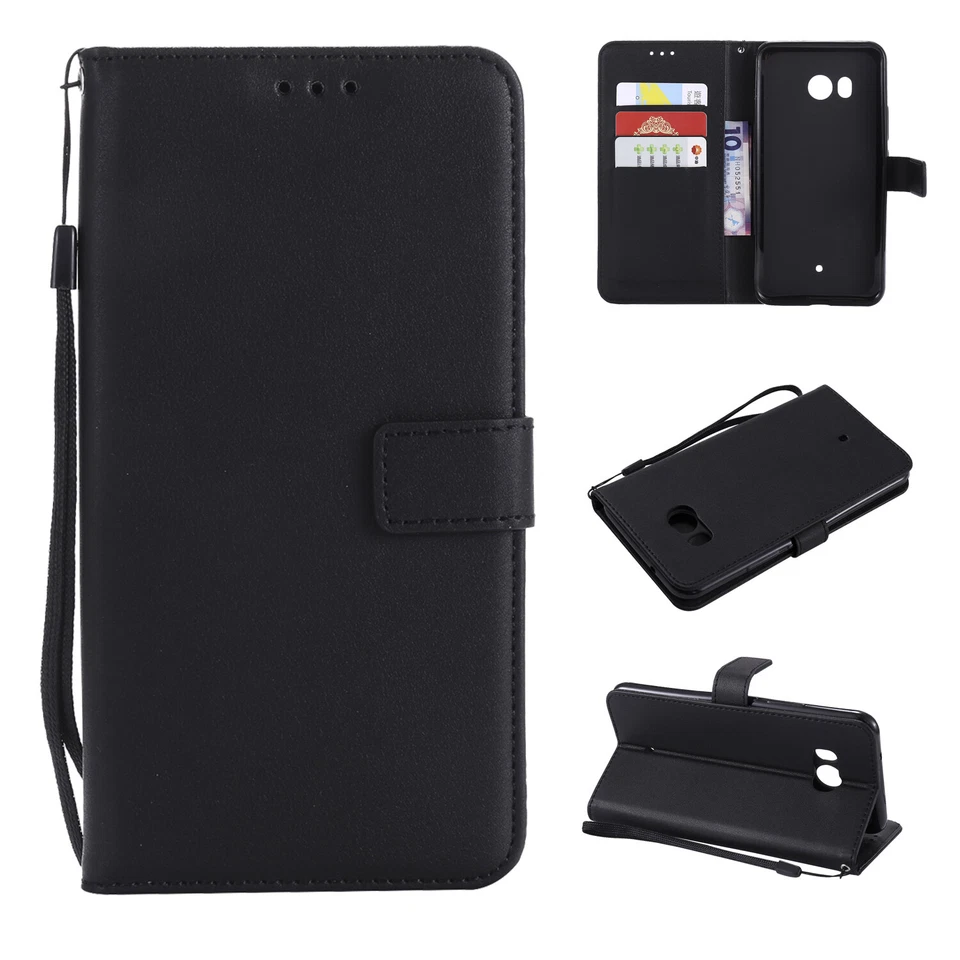 Shockproof Wallet Case Magnetic Shockproof Stand Phone Card Cover For HTC U11 - Image 1 of 4