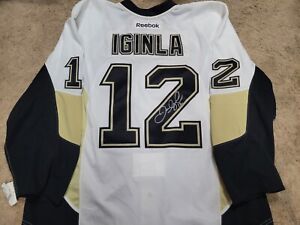 JAROME IGINLA 2013 Signed Pittsburgh Penguins Pro Locker Room Authentic Jersey