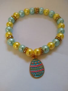Adults&kids Handmade Easter range, novel Easter egg charm bracelet. - Picture 1 of 3