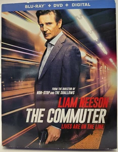 THE COMMUTER STARRING LIAM NEESON (BLU-RAY + DVD + DIGITAL) WITH SLIPCOVER VG! - Picture 1 of 4