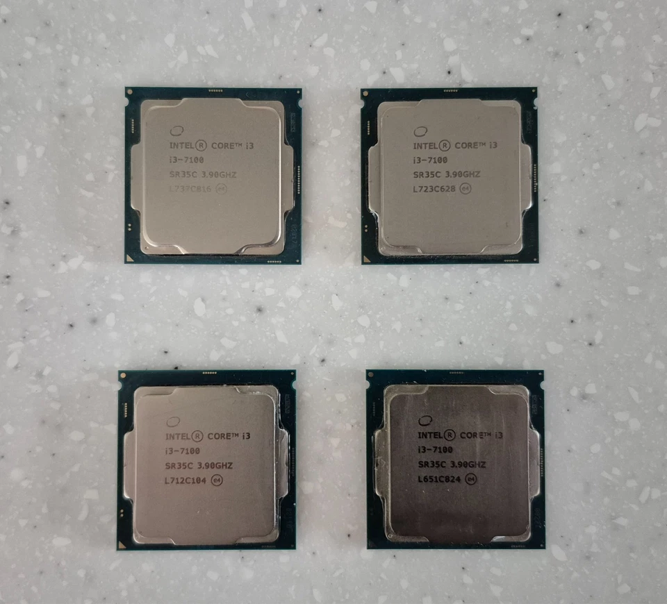 4 x Intel Core i3-7100 3.90GHz Socket LGA1151 Processor CPU (SR35C) - Image 1 of 1