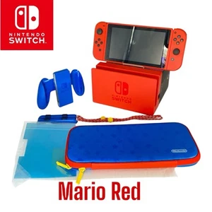 Consola Nintendo Switch HAC-001(-01) Mario Roja + Estuche de Transporte Buen Estado - Imagen 1 de 23