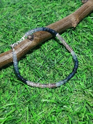 Natürliches Multi Saphir facettiertes Rondell Edelstein Perlen handgefertigte... - Bild 1 von 4