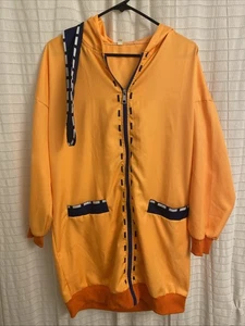 Damen Xl Orange Reißverschluss Hasenohren Schwanztaschen - Bild 1 von 5