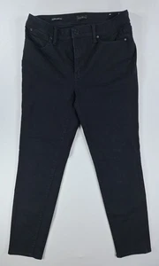 Pantalones de mezclilla para mujer Talbots ajustados al tobillo de algodón lavado oscuro negros talla 8 - Imagen 1 de 11