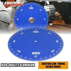 Motorcycle Aluminium Engine Timing Degree Wheel Ignition Cam Blue Tool Universal - Picture 1 of 11