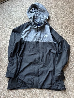 Nike Black Windbreaker With Hood Option Full Zip Jacket Mens large  - Image 1 of 4