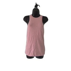 Lucyswhims The Drop Women’s Small Pink Sweater Tank Tan Ribbed Capsule Basic NEW - Picture 1 of 4