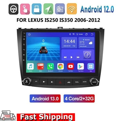 For Lexus IS250 IS350 2006-2012 Android 13 Apple CarPlay Car Stereo Radio GPS BT Foto 1 de 4