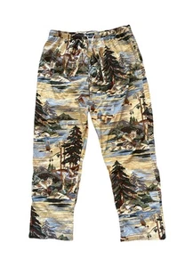 Polo Ralph Lauren Cotton Lounge Pajama Pants Ducks Flight Camping Men's Large - Picture 1 of 7