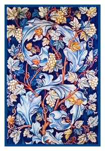 Acanthus Leaves and Grapes by William Morris Counted Cross Stitch Pattern - Picture 1 of 5