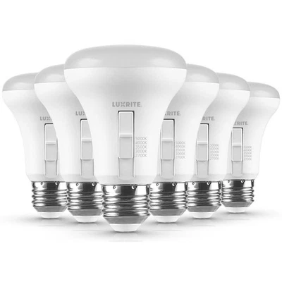 Luxrite BR20 LED Light Bulb 7W=78W 5CCT 550 Lumens Dimmable 6 Pack - Image 1 of 4