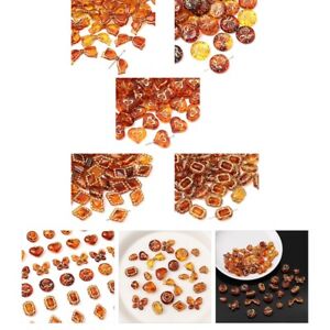 20pcs Acrylic Vintage Amber Gold Bead Bracelets Ideal for DIY Jewelry Projects