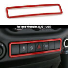Red Emergency Light Switch Cover Trim Accessories For 2011-2017 Jeep Jk Wrangler