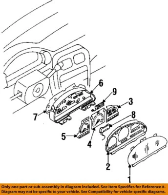 Medidor de velocímetro usado se adapta a: Nissan Quest 1998 solo cabezal grado A Foto 1 de 2