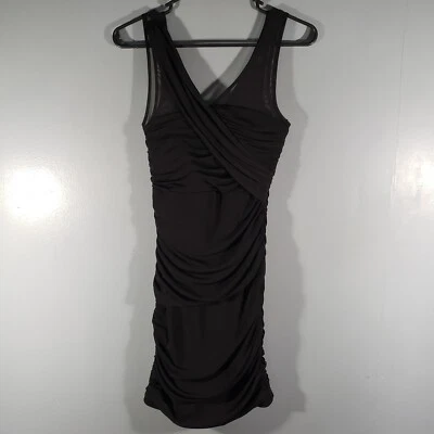 Jodi Kristopher Little Black Dress Formal Pleated Front Mini Women Size Small - Image 1 of 4