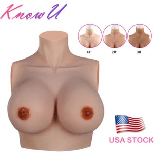 KnowU Silicone Breast Forms Cosplay Fake Boob Realistic Huge Boobs Drag Queen - Picture 1 of 21
